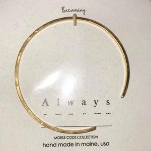 Becoming Jewelry Morse Code Cuff Bracelet